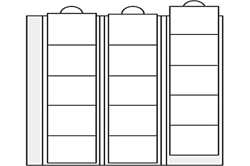 SAFE-ID - 7391 Articles de collectionneurs - 2 feuilles pour 15 Pièces Ou Médailles jusqu'à 44 mm de diamètre -Transparente Cover