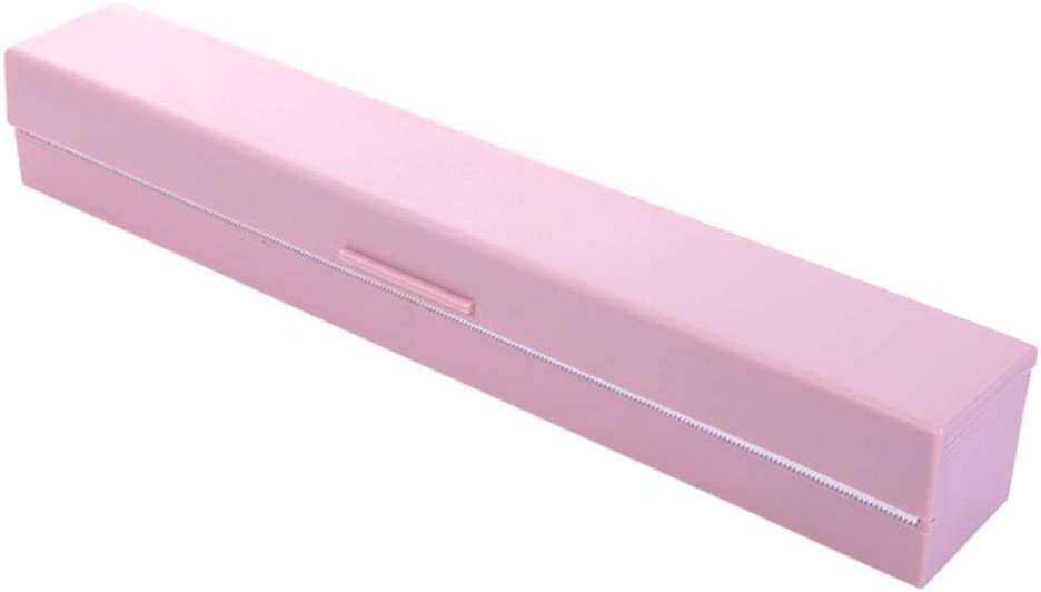 Jilibaba Plastic Kitchen Foil Cling Film Wrap Dispenser Cutter Storage-Pink