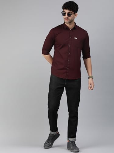 Image of Majestic Man Men Classic Slim Fit Pure Cotton Casual Shirt