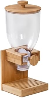 Honey-Can-Do Bamboo Cereal Dispenser, Food Storage Container for Pantry, Kitchen Counter, Organization and Storage KCH-09867 Natural
