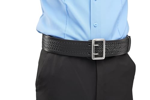 Perfect Fit Leather Duty Belt 2.25 inch Basketweave Sam Browne Belt US Made, Order 2 Sizes up4