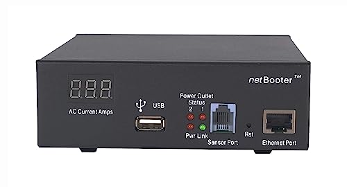Synaccess netBooter NP-0201DU Remote Switched & Metered PDU with 2 Power Outlets, 120V/13A. Control via Web, telnet, or USB, Measure Power Consumption and Temperature.