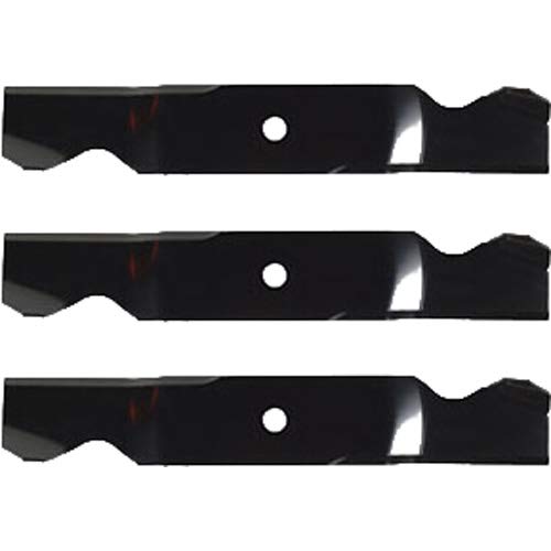 Paquete de 6 cuchillas para cortacésped XHT de repuesto con muescas para Mtd/Cub Cadet/White OCC-742-3013 | 18.5 x 3 pulgadas / 0.75 pulgadas