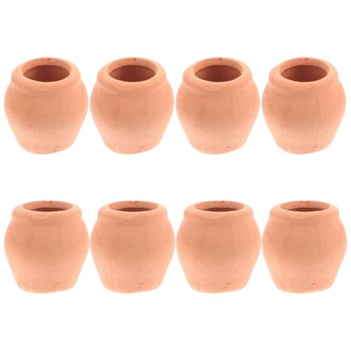 POPETPOP Macetas De CeráMica Miniatura Naranjas 8 Piezas De 2.3X2.3Cm para DecoracióN De Jardines En Miniatura Y Modelos De ConstruccióN
