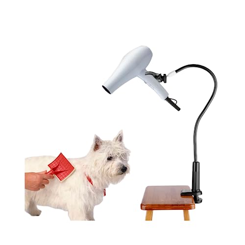 Pet Hair Dryer Holder, Dog Cat Grooming Table Hair Dryer Clamp Clip Holder Table Clamp On Stand for Hair Styling