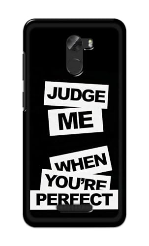 Image of Printed Hard Back Cover for Gionee A1 Lite Back Cover (Judge Me Quote) -190724(DP)