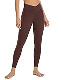 CRZ YOGA Womens Butterluxe Cross Waist Workout Leggings 25 Inches - V Crossover High Waisted Gym...