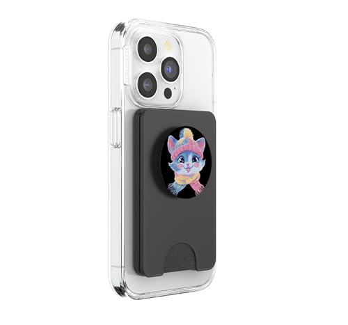 Chat Bleu PopSockets PopWallet MagSafe coque iPhone portrait félin - 4