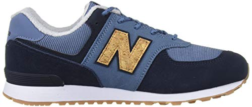 New Balance Kid's 574 V1 Winter Lace-Up Sneaker, Chambray/Eclipse, 5 Wide #TOP5