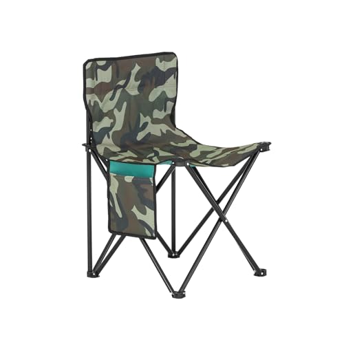 SoBuy - SoBuy Angelstuhl mit Tragetasche Faltstuhl Campingstuhl Camping-Klappstuhl Angelstuhl für den Außenbereich Karpfenstuhl Tarnfarbe BHT ca. 45x43x74cm FST96-TN