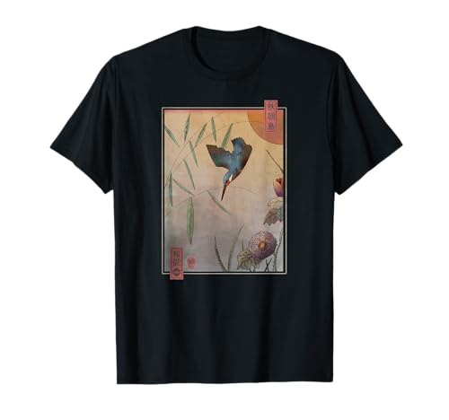 Ukiyo-e Kingfisher | Traditional Japanese Bird Art T-Shirt