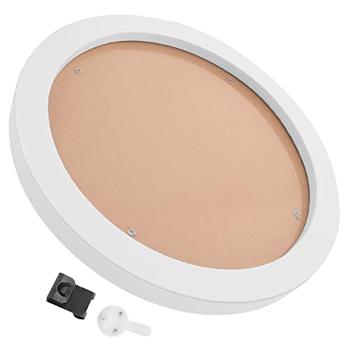 Cadre photo rond en bois Artibetter 17,8 cm pour broderie et art blanc