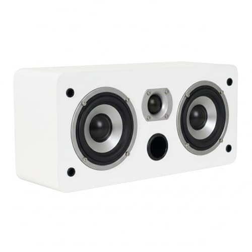 DYNAVOICE Magic CR-4 Zentral Lautsprecher Weiß Magic CR-4 2 Wege Center Box 100W 4 Ohm Wandmontage MDF Holzgehäuse HiFi Surround Heimkino 90dB Klangqualität Frequenzgang 50–32000Hz Kompaktlautsprecher