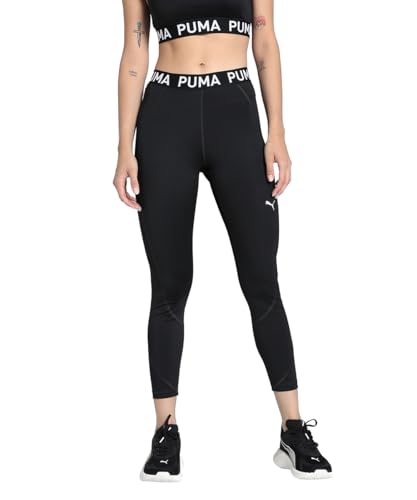 PUMA W PUMA STRONG COLORBLOCK TIGHT - HW FL, collant bambina Unisex - Adulto, PUMA Black, XXL