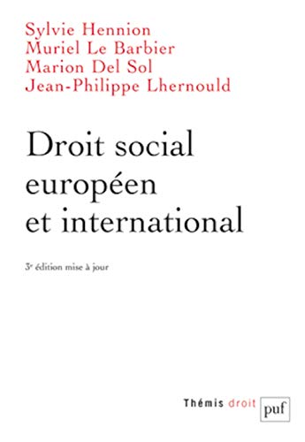 Télécharger Droit social européen et international Francais PDF
