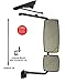 Door Mirror with Arm Black & 2 Feet Fiberglass Antenna 500 Watt CB 27 MHz Radio & Antenna Mount with Connector - Passenger Side (Fits International DuraStar ProStar 4300)
