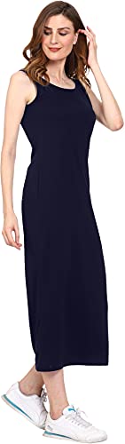 Image of ROARERS Women Maxi Length Sleeveless Cotton Black Dress