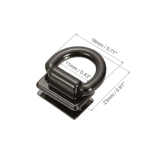 Connecteur de sac en métal D-ring avec vis pour anse et cordon de clé - 2