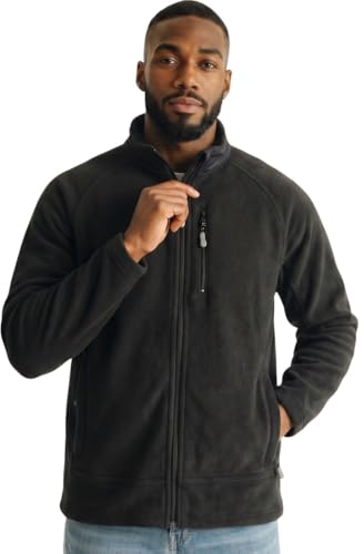 Image of ToBeInStyle Men's Zip Up Long Sleeve High Collar Polar Fleece Jacket