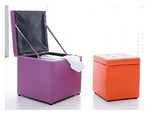 Pouf de rangement à charnière pour stocker vos objets discrètement - 5