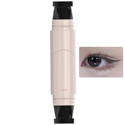 Eyeliner Stamp Wing - Lápiz delineador de ojos de doble cara resistente a las manchas con plantilla de contorno de ojos, lápiz de larga duración para maquillaje de ojos de gato, ayuda para dar forma a