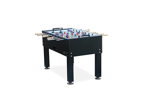 KICK Onyx 55" Foosball Table (Obsidian) – Full-Size Table Soccer for Adults – Includes Semi-Solid Steel Rods, Scratch-Proof Finish & Counterbalanced Players