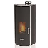 Decorspace - Estufa térmica de pellets Hydro'Sfera Glass' revestimiento de acero para ambientes modernos (17 Kw)