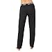 Hanes Originals Lounge, Comfywear Sleep Women, Straight Leg Loungewear Pants, Black, X Large