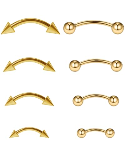 ZAMXHUG Body Piercing Jewelry 16G 8 piezas acero quirúrgico