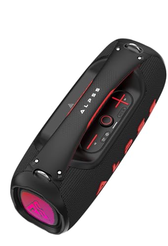 Image of ALPSS AUDIO 100watts RMS Bluetooth Party Speakers with ESIS New Digital Equalizer Settings, Powerful Speaker-Tweeter with Party Multi-Electrifying LED Lights, Sleek MIC for Karaoke