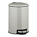 Relaxdays Kosz na śmieci z pedałem, 20 l, z pokrywą i wiadrem wewnętrznym, wolnoopadający, nowoczesny, metalowy kosz na śmieci do kuchni, jasnoszary