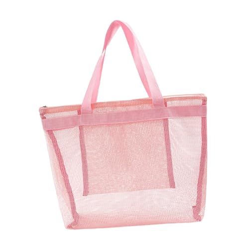 Mesh Portable for Women with Zipper Storage Bag for Bath Shopping Swim