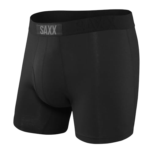 Saxx Underwear sous-vêtement Slip Homme – sous-vêtement Ultra Doux pour Homme – Slip Homme avec Support Pouch Intégré, Noir, M