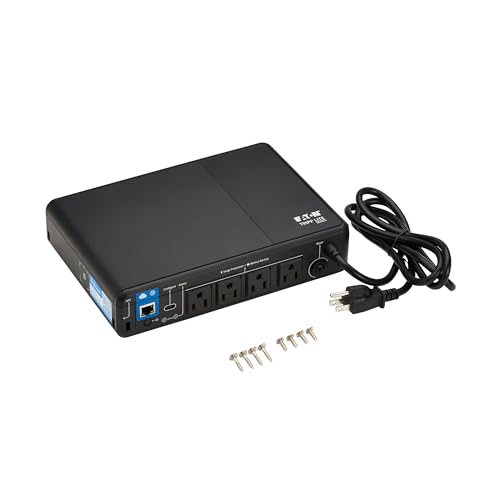Image of Tripp Lite Cloud-Connected 600VA UPS Battery Backup and Surge Protector, Remote Management & Monitoring, 300W, 4 Outlets, Computer UPS, Wall Mount Option, 5ft Cord, 3-Year Warranty (BC600RNC)