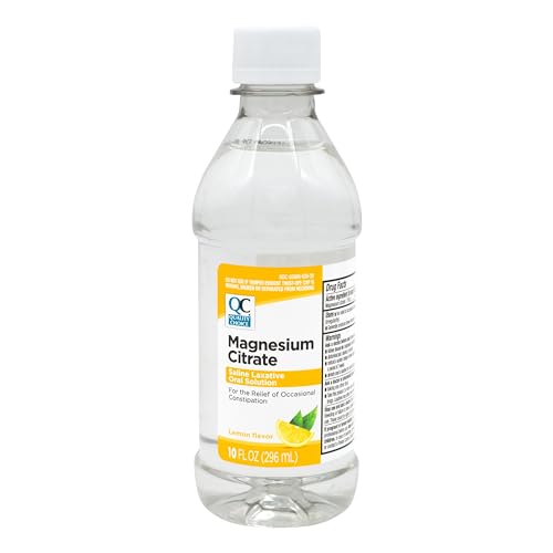 Quality Choice Magnesium Citrate Oral Solution, 10oz - Lemon Flavored Saline Laxative, Supplement for Occasional Constipation Relief, Mag Citrate is a Gentle and Effective Laxative for Regularity