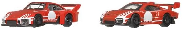 Hot Wheels Premium 2 Pack Porsche 935/2018 Porsche 935 Ride On Toy Mini Car Ages 3+ Red JHW51