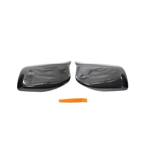Coques rétroviseur aspect fibre carbone noir Série 5 E60 E61 style sport