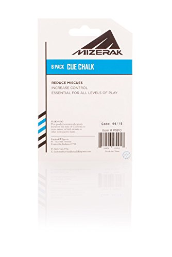Mizerak Cue Chalk (6 Pack) Blue , 0.90 X 3.10 X 4.70 Inches #TOP4