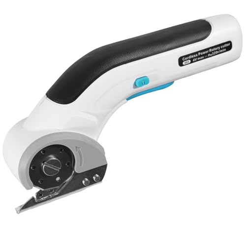 3.7 V Kartonschneider Elektrische Schere Kartonschneider Elektrische mit 2000 mAh Akku Rollschneider Universalschneider mit 2 Selbstschärfende Klingen für Karton Teppich Leder Filz und Kunststoff