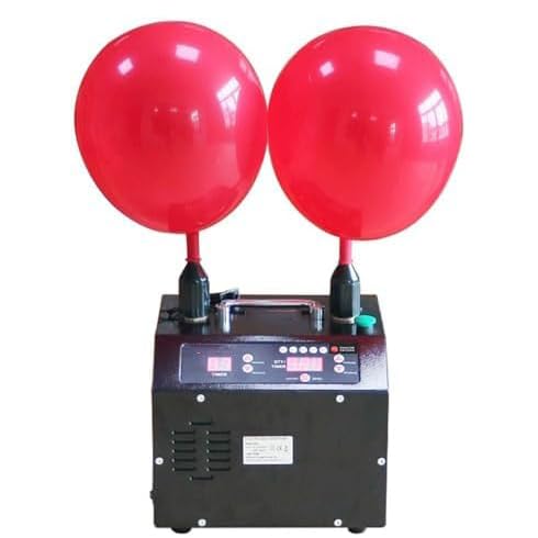 Elektrische Ballonpumpe, Doppeldüsen, 1400 W mit Digitaltimer, Speicherfunktion, automatischer und manueller Aufblasmodus