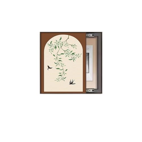 WXQTM Decorative Painting of Meter Box no Hole Free Power Supply Distribution Box Hanging Painting Vertical Suitable for Living Rooms (F,70x50cm)