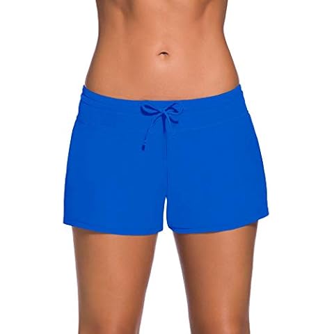 JMITHA Womens Swim Shorts Ladies Girls Beach Bottoms Swimwear Short (L, Blue2) Cover