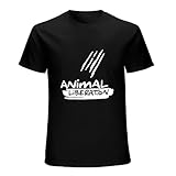 animal liberation men's summer t-shirt black xl