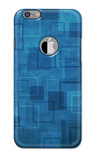 Image of Printed Hard Back Cover Case for Apple iPhone 6 Logo | iPhone 6S Logo Back Cover (Plain Azure Blue) -1302