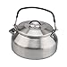 shamjina Large Capacity Kettle Stainless Steel Kettle Lightweight Multipurpose Tea Kettle for Stovetop for Fishing Outdoor Picnic 0.8L, Silver