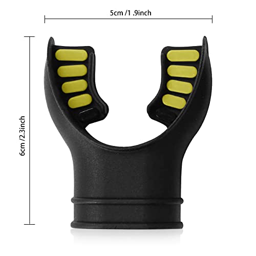 Justoop Scuba Diving Snorkeling Octopus Silicone Regulator Mouthpiece With Regulator Tie, Yellow #TOP1