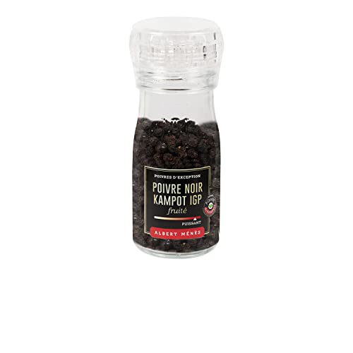 Albert Ménès - Les Poivres Précieux - Poivre de Kampot Noir - Moulin 50 g