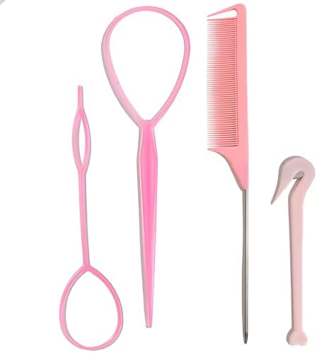 Kit 4 Acessórios para Penteado Pente Agulhas e Tira Laço Baby Hai...