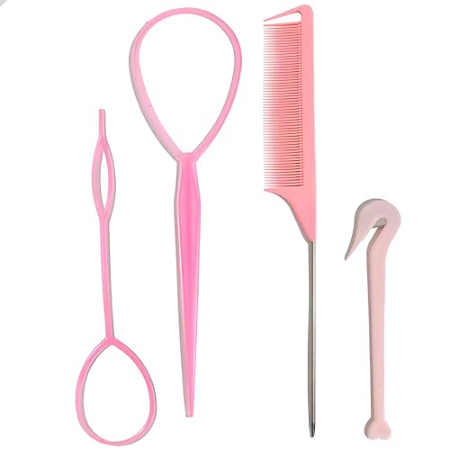 Kit 4 Acessórios para Penteado Pente Agulhas e Tira Laço Baby Hai...