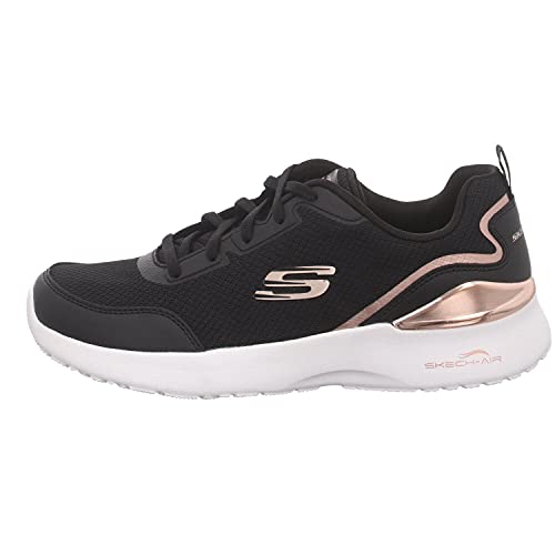 Skechers SKECH-AIR DYNAMIGHT THE HALCYON, Scarpe da Ginnastica Donna, Black Mesh Rose Gold Trim, 41...